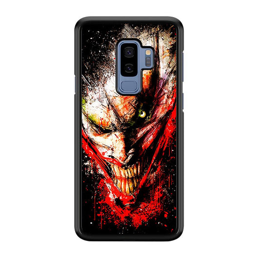 Joker Smile Abstract Samsung Galaxy S9 Plus Case-Rubber / Black (2D Case)-Xtracase
