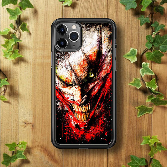 Joker Smile Abstrac iPhone 11 Pro Max Case-Rubber / Black (2D Case)-Xtracase