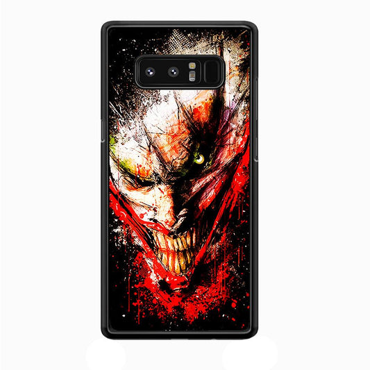Joker Smile Abstract Samsung Galaxy Note 8 Case-Rubber / White (2D Case)-Xtracase