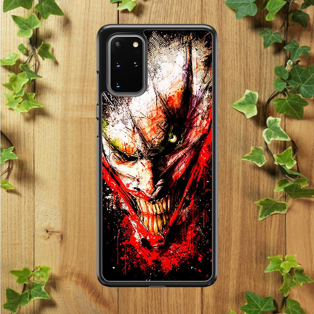 Joker Smile Abstract Samsung Galaxy S20 Plus Case-Rubber / Black (2D Case)-Xtracase