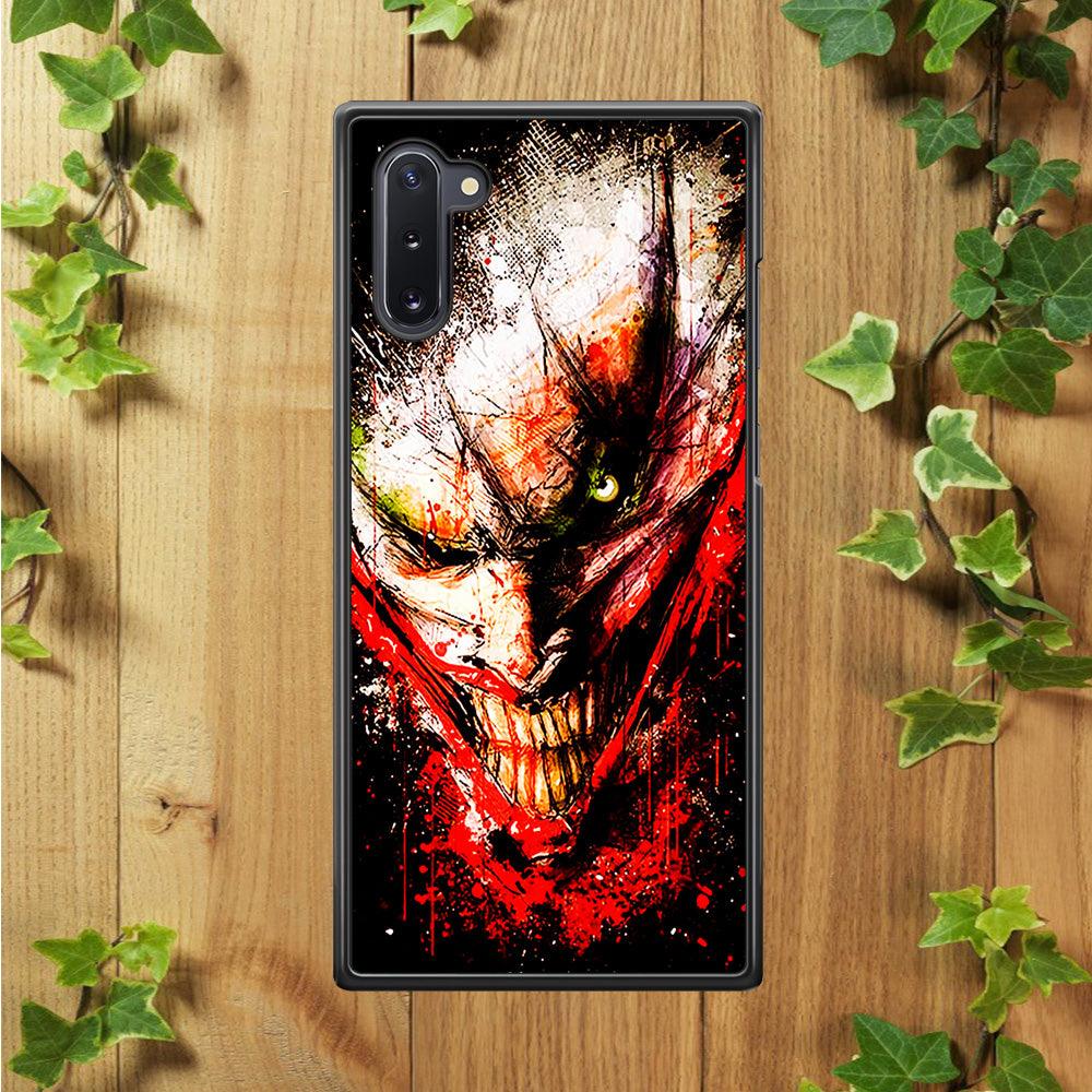 Joker Smile Abstract Samsung Galaxy Note 10 Case-Rubber / Black (2D Case)-Xtracase