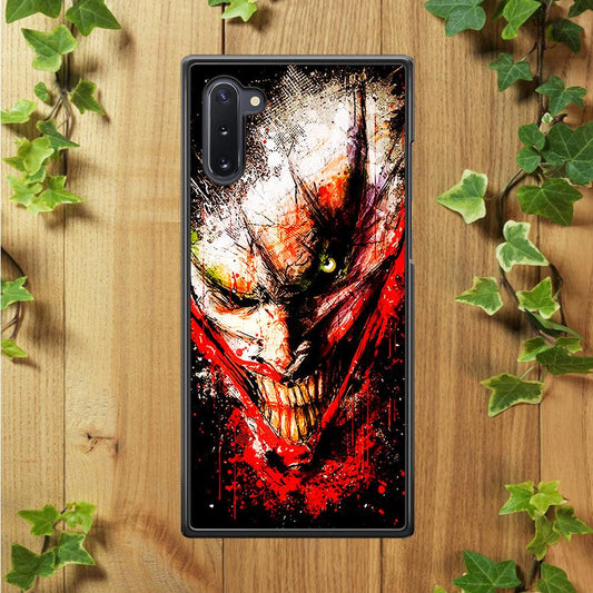 Joker Smile Abstract Samsung Galaxy Note 10 Case-Rubber / Black (2D Case)-Xtracase