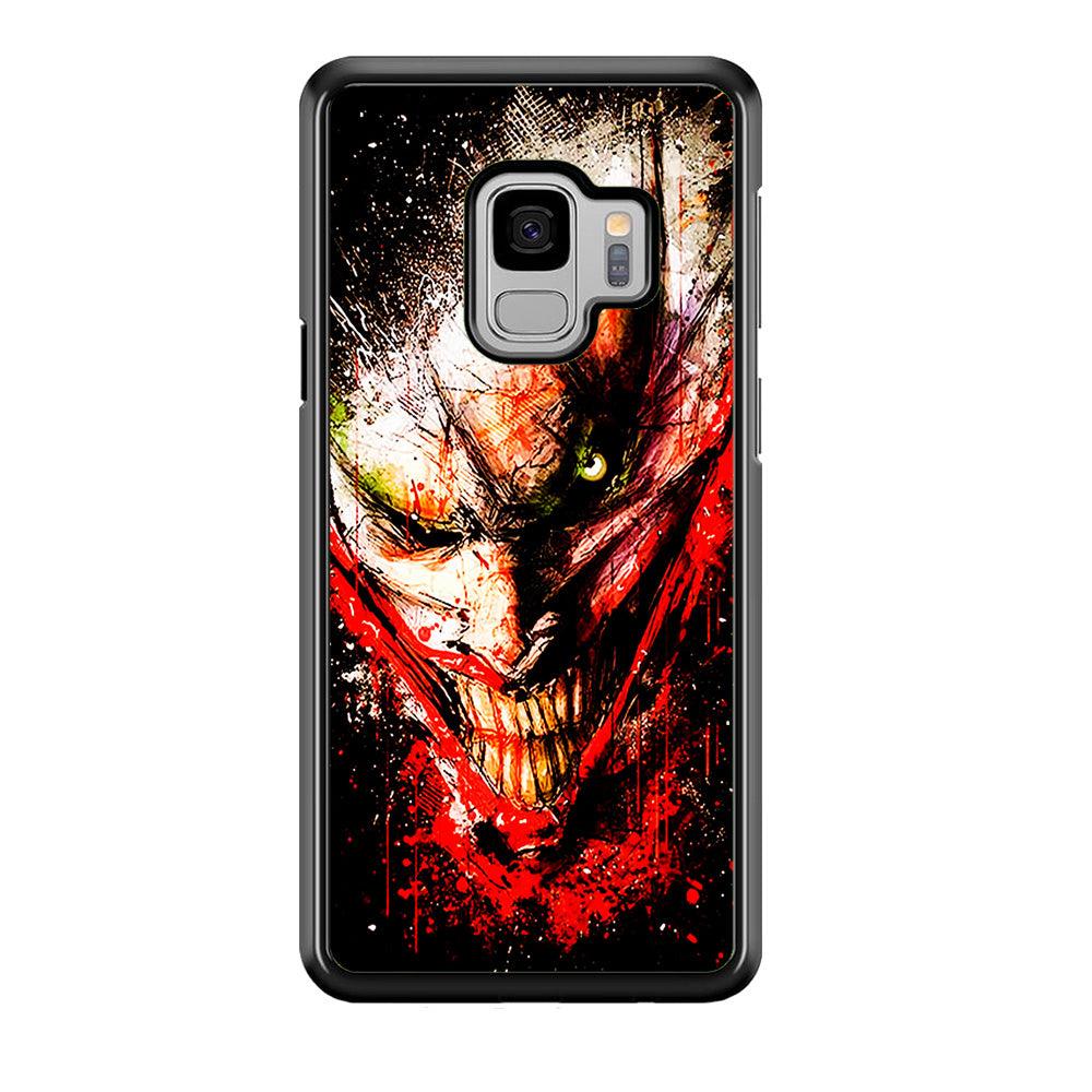 Joker Smile Abstract Samsung Galaxy S9 Case-Rubber / Black (2D Case)-Xtracase