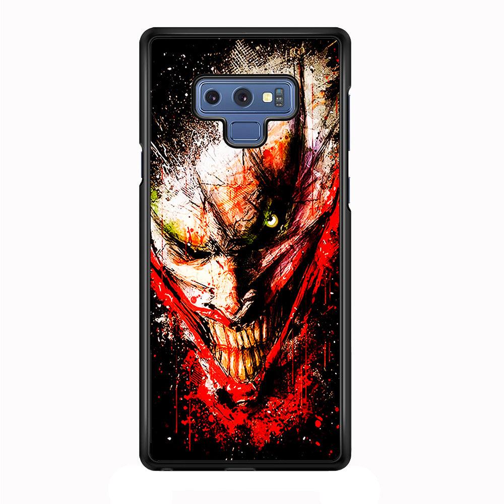 Joker Smile Abstract Samsung Galaxy Note 9 Case-Rubber / Black (2D Case)-Xtracase