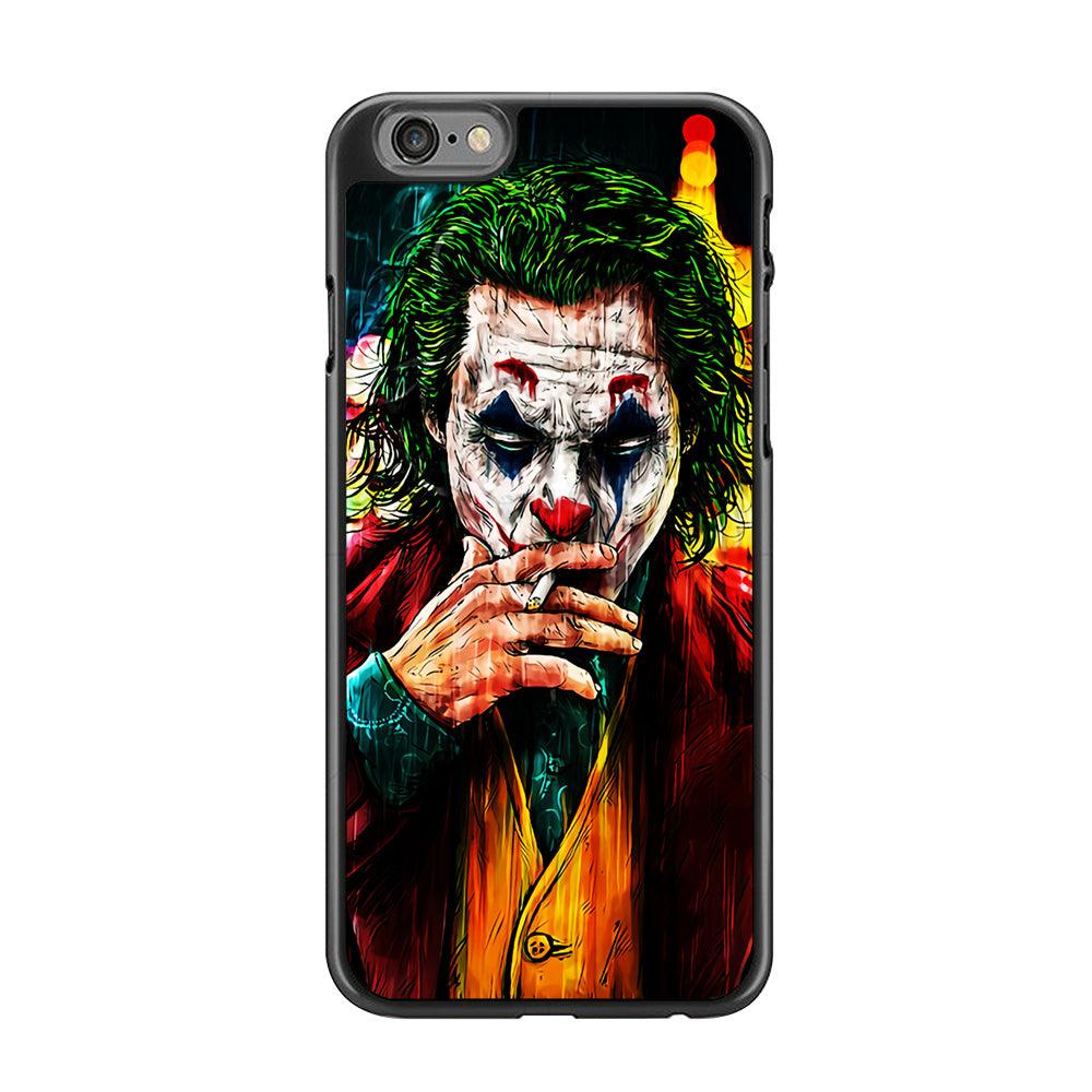 Joker Smoking Painting iPhone 6 | 6s Case-Rubber / Black (2D Case)-Xtracase