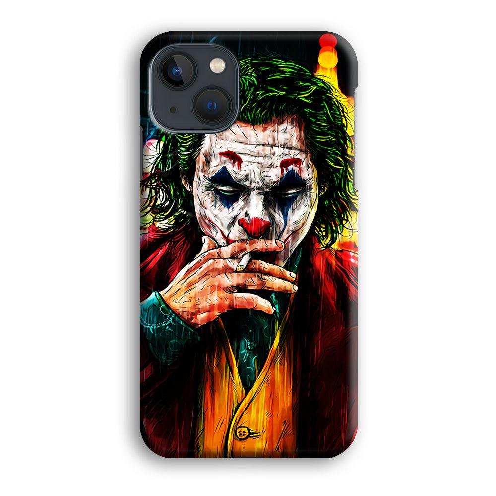 Joker Smoking Painting iPhone 13 Mini Case-Plastic / Full Wrap (3D Case)-Xtracase