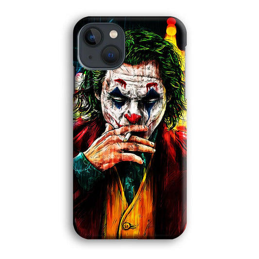 Joker Smoking Painting iPhone 13 Mini Case-Plastic / Full Wrap (3D Case)-Xtracase