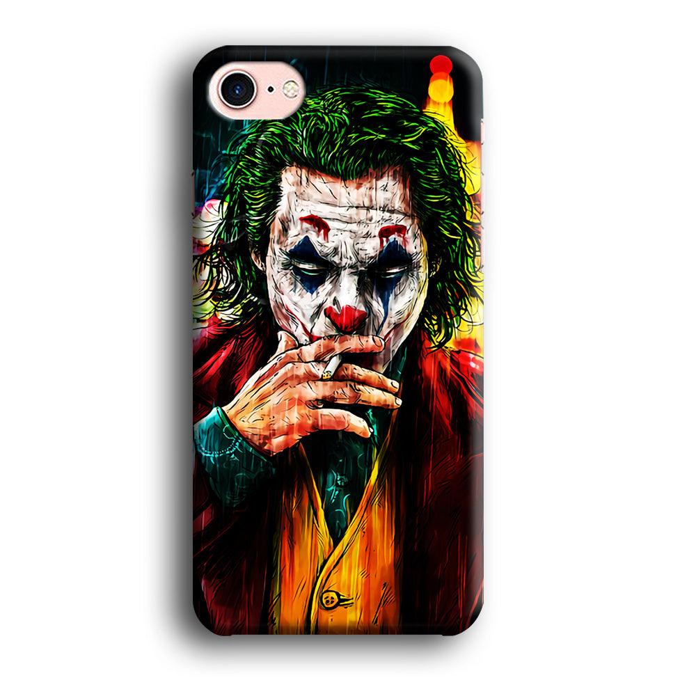 Joker Smoking Painting iPhone 7 Case-Plastic / Full Wrap (3D Case)-Xtracase