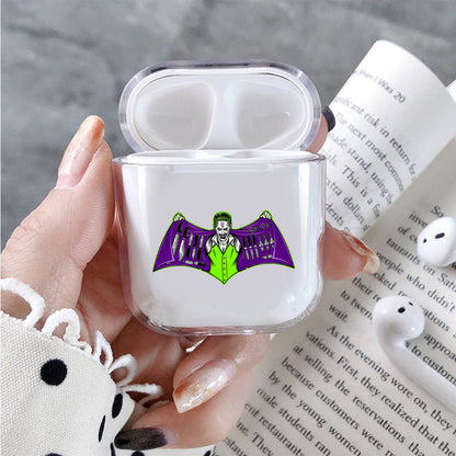 Joker Batman Logo Hard Plastic Protective Clear Case Cover For Apple Airpods