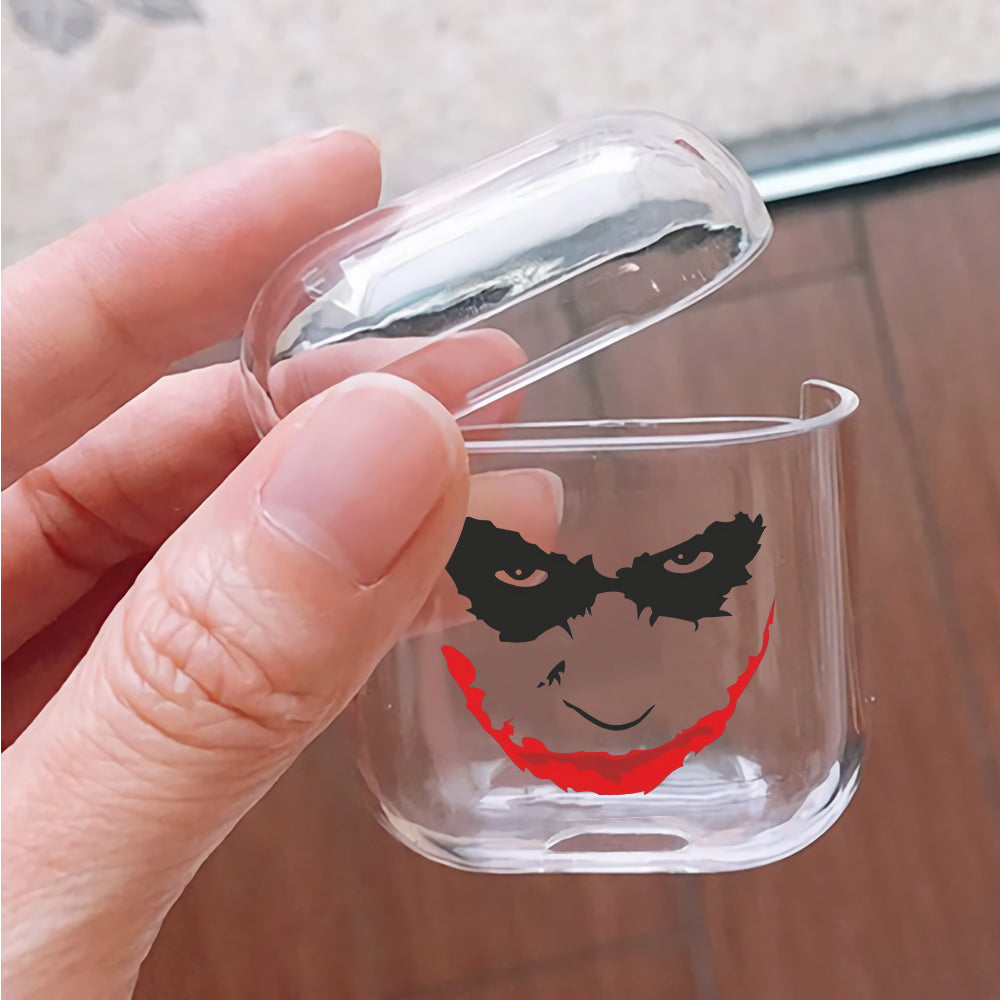 Joker Face Art Hard Plastic Protective Clear Case Cover For Apple Airpods