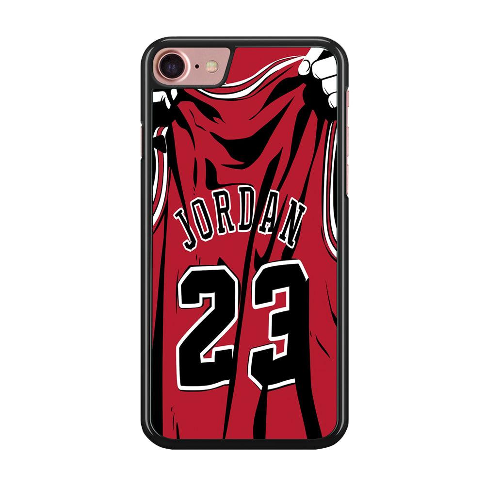 Jordan 23 Jersey iPhone SE 2020 Case-Rubber / Black (2D Case)-Xtracase