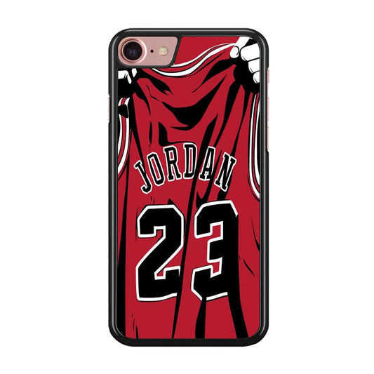 Jordan 23 Jersey iPhone SE 2020 Case-Rubber / Black (2D Case)-Xtracase
