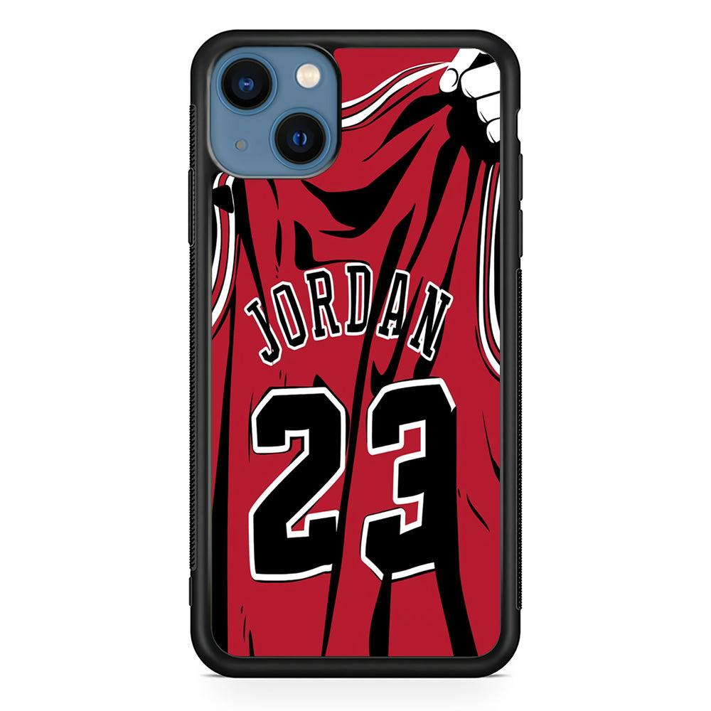 Jordan 23 Jersey iPhone 13 Mini Case-Rubber / Black (2D Case)-Xtracase