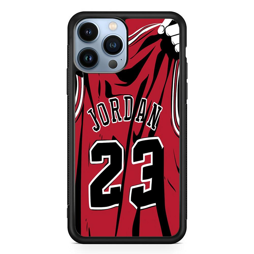 Jordan 23 Jersey iPhone 13 Pro Case-Rubber / Black (2D Case)-Xtracase