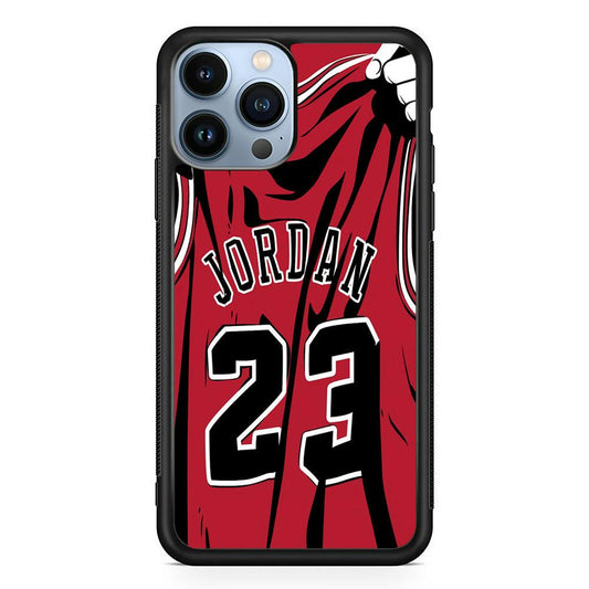 Jordan 23 Jersey iPhone 13 Pro Case-Rubber / Black (2D Case)-Xtracase