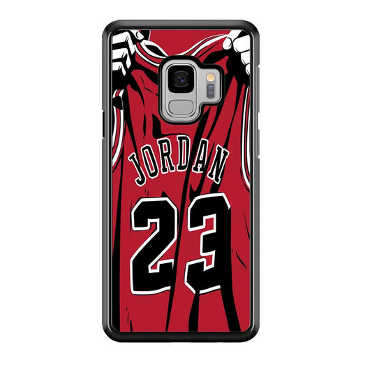 Jordan 23 Jersey Samsung Galaxy S9 Case-Rubber / Black (2D Case)-Xtracase