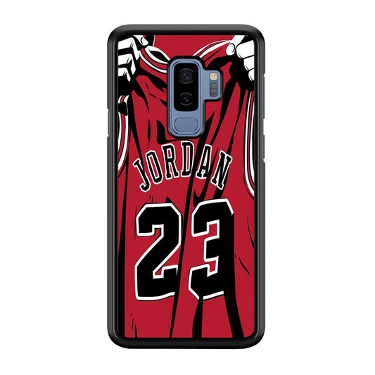 Jordan 23 Jersey Samsung Galaxy S9 Plus Case-Rubber / White (2D Case)-Xtracase