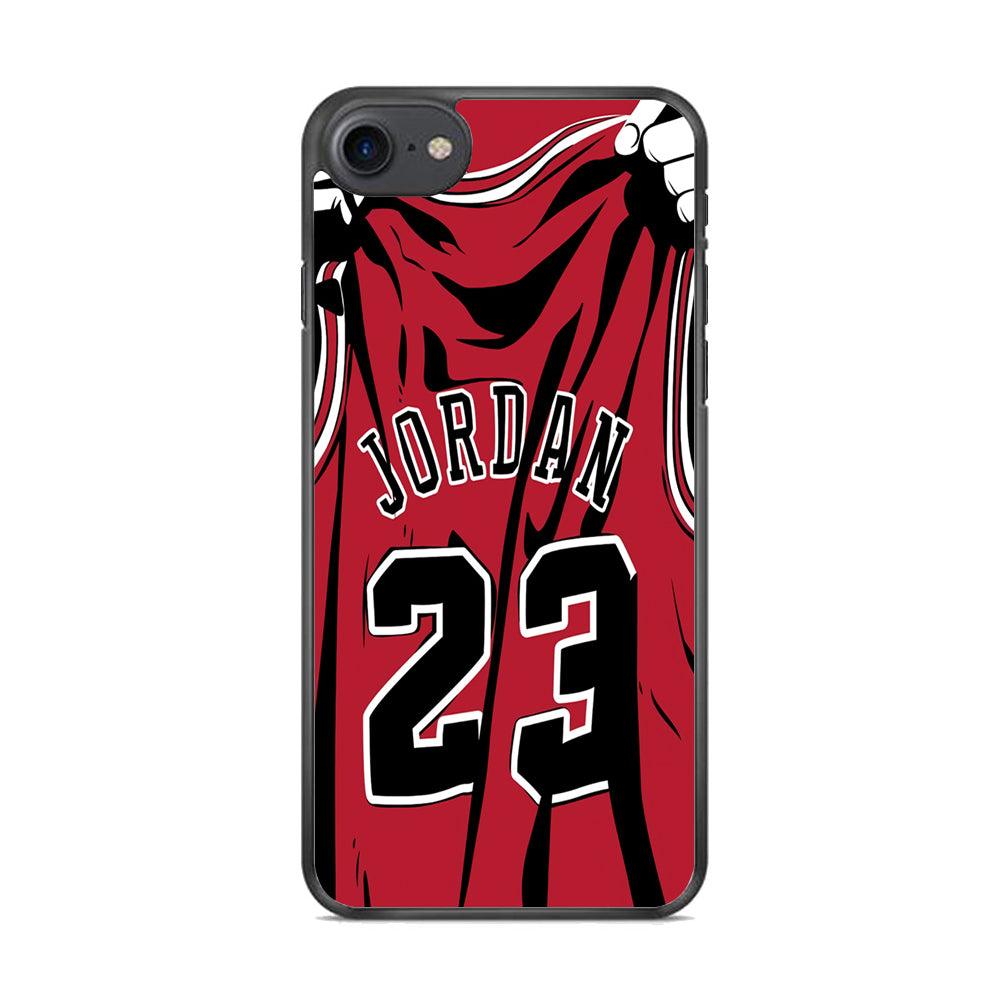 Jordan 23 Jersey iPhone 8 Case-Rubber / Black (2D Case)-Xtracase