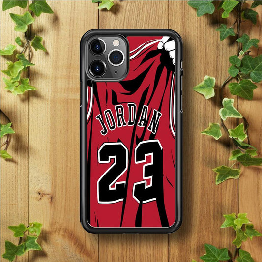 Jordan 23 Jersey iPhone 11 Pro Case-Rubber / Black (2D Case)-Xtracase