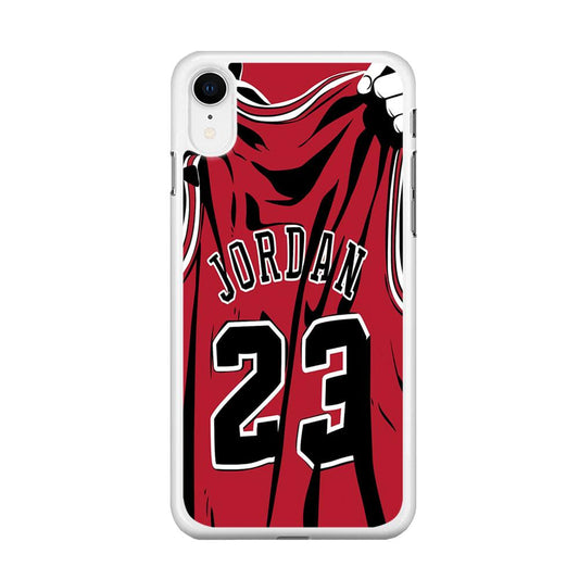 Jordan 23 Jersey iPhone XR Case-Rubber / White (2D Case)-Xtracase