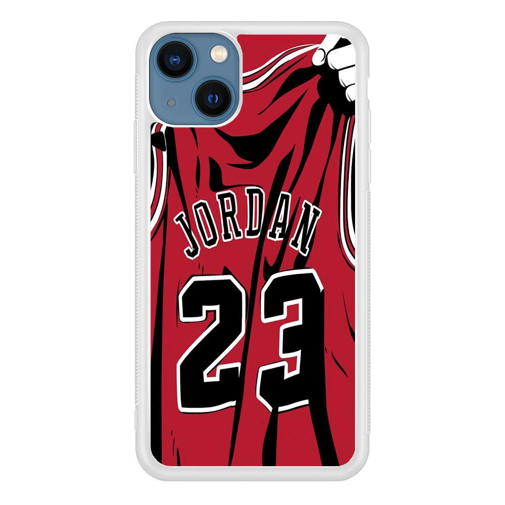 Jordan 23 Jersey iPhone 13 Mini Case-Rubber / White (2D Case)-Xtracase
