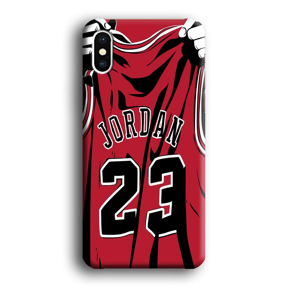 Jordan 23 Jersey iPhone Xs Case-Plastic / Full Wrap (3D Case)-Xtracase