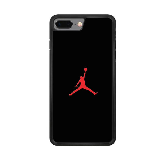Jordan Logo 003 iPhone 8 Plus Case-Rubber / Black (2D Case)-Xtracase