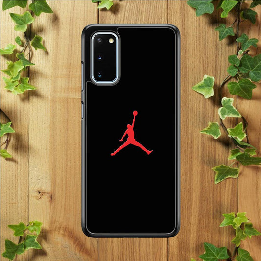 Jordan Logo 003 Samsung Galaxy S20 Case-Rubber / Black (2D Case)-Xtracase