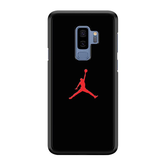 Jordan Logo 003 Samsung Galaxy S9 Plus Case-Rubber / Black (2D Case)-Xtracase