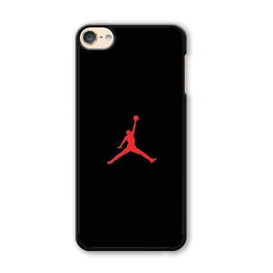Jordan Logo 003 iPod Touch 6 Case-Rubber / Black (2D Case)-Xtracase
