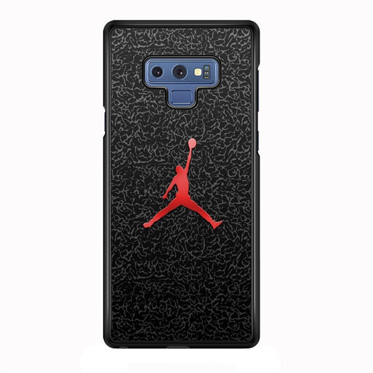 Jordan Logo 004 Samsung Galaxy Note 9 Case-Rubber / Black (2D Case)-Xtracase