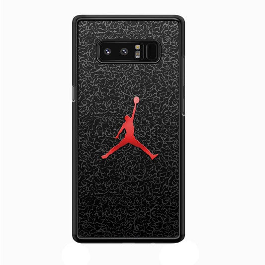 Jordan Logo 004 Samsung Galaxy Note 8 Case-Rubber / Black (2D Case)-Xtracase
