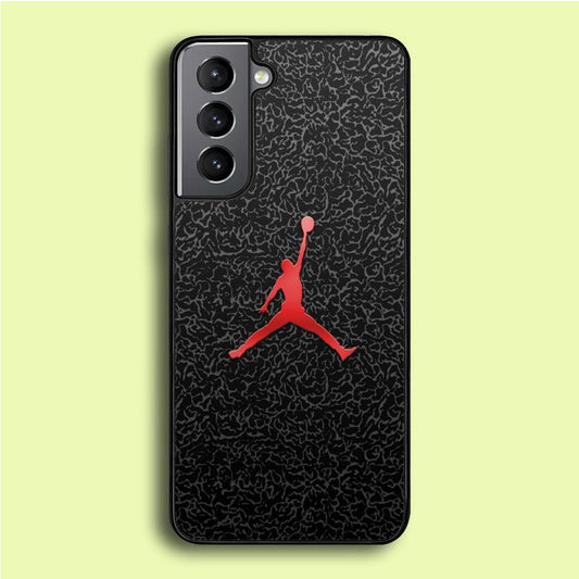 Jordan Logo 004 Samsung Galaxy S21 Plus Case-Rubber / Black (2D Case)-Xtracase
