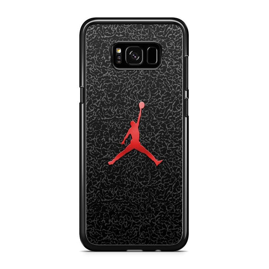 Jordan Logo 004 Samsung Galaxy S8 Case-Rubber / Black (2D Case)-Xtracase