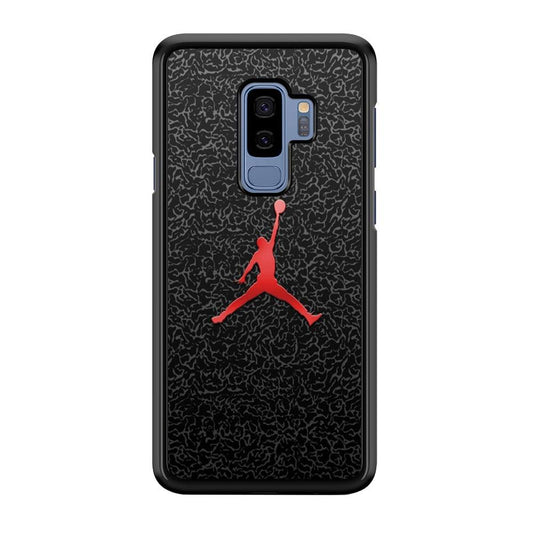 Jordan Logo 004 Samsung Galaxy S9 Plus Case-Rubber / Black (2D Case)-Xtracase