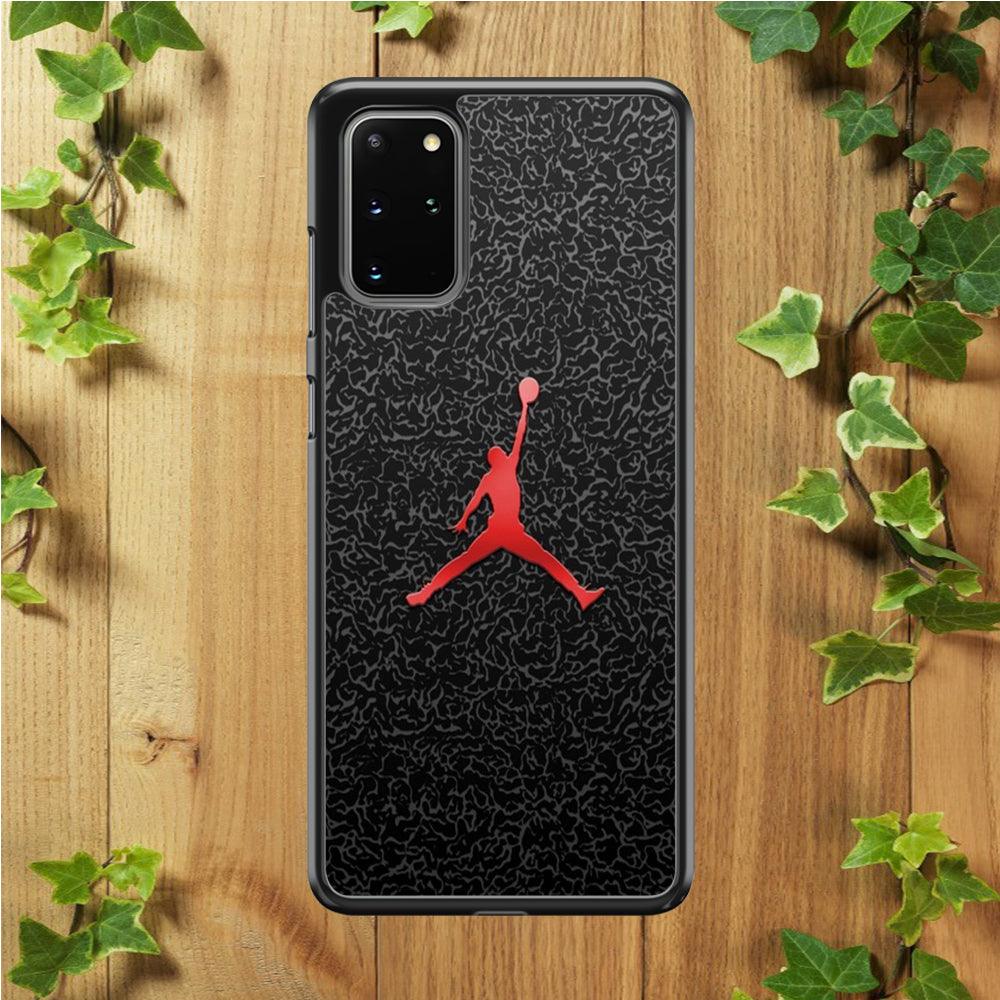 Jordan Logo 004 Samsung Galaxy S20 Plus Case-Rubber / Black (2D Case)-Xtracase