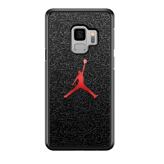Jordan Logo 004 Samsung Galaxy S9 Case-Rubber / Black (2D Case)-Xtracase