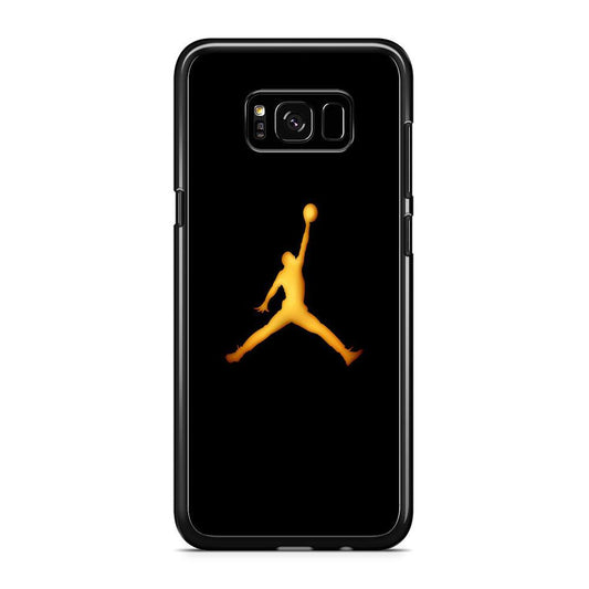 Jordan Logo 006 Samsung Galaxy S8 Case-Rubber / Black (2D Case)-Xtracase