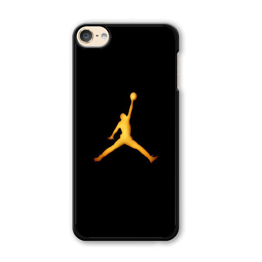 Jordan Logo 006 iPod Touch 6 Case-Rubber / Black (2D Case)-Xtracase