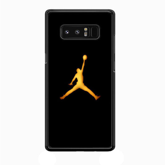 Jordan Logo 006 Samsung Galaxy Note 8 Case-Rubber / Black (2D Case)-Xtracase