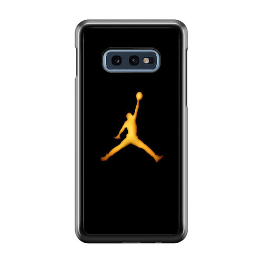 Jordan Logo 006 Samsung Galaxy S10E Case-Rubber / Black (2D Case)-Xtracase