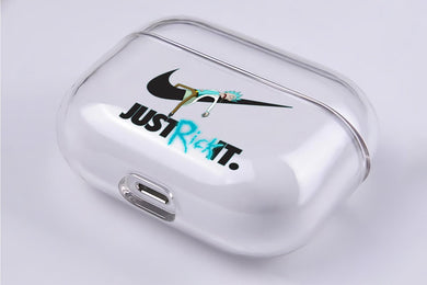 Just Rick It Hard Plastic Protective Clear Case Cover For Apple Airpod Pro