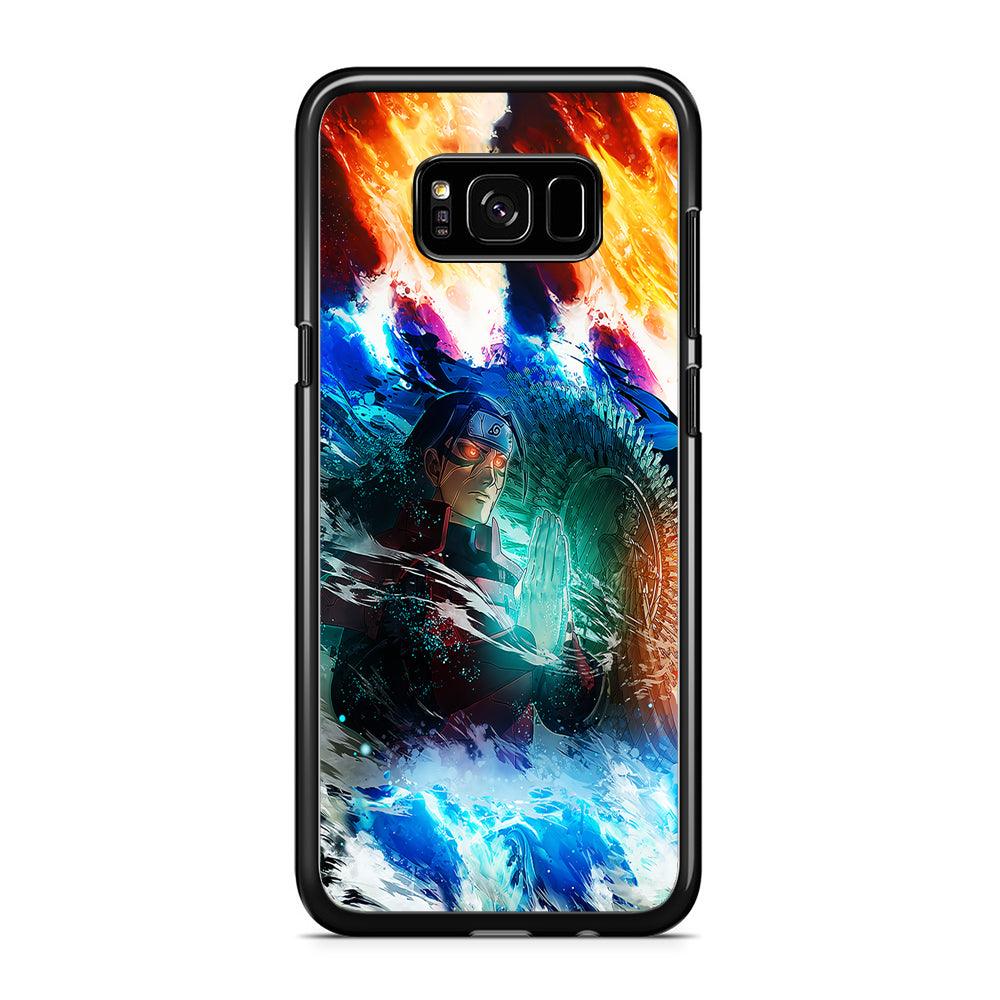 Jutsu Madara Uchiha Samsung Galaxy S8 Case-Rubber / Black (2D Case)-Xtracase