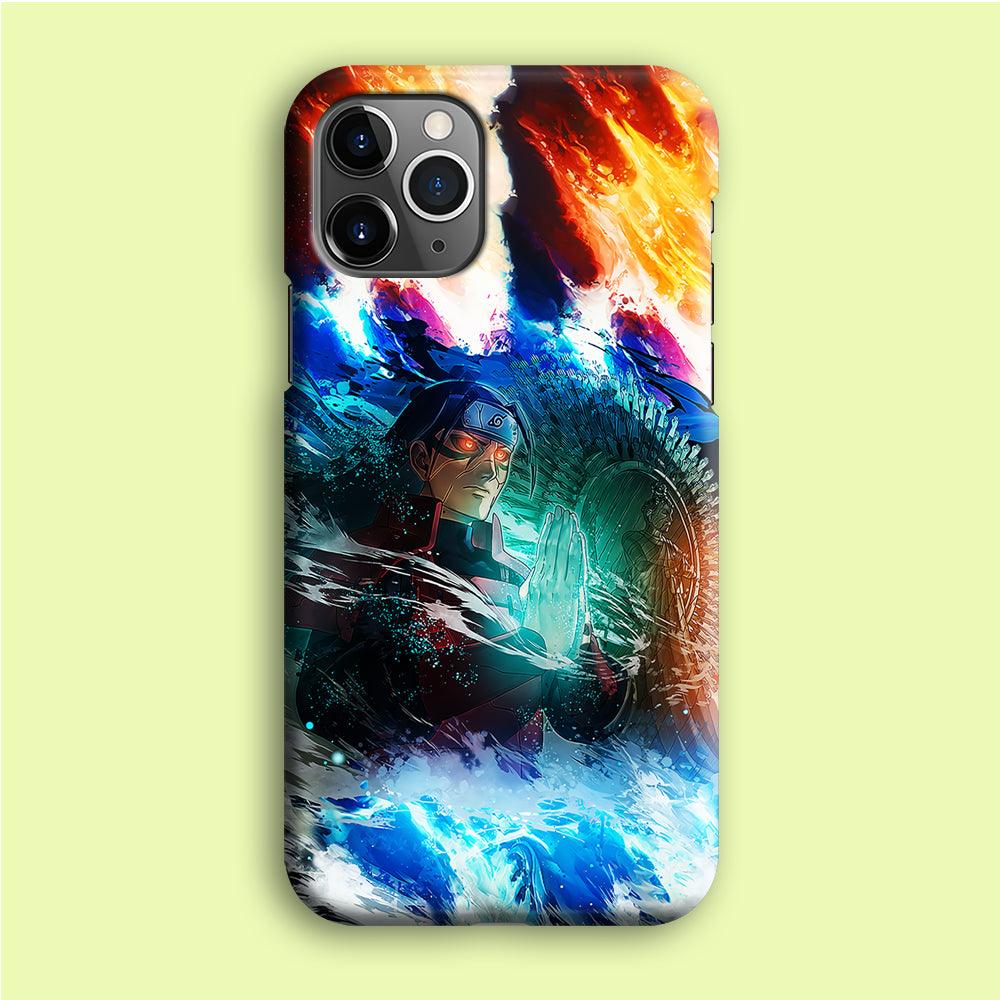 Jutsu Madara Uchiha iPhone 12 Pro Max Case-Plastic / Full Wrap (3D Case)-Xtracase