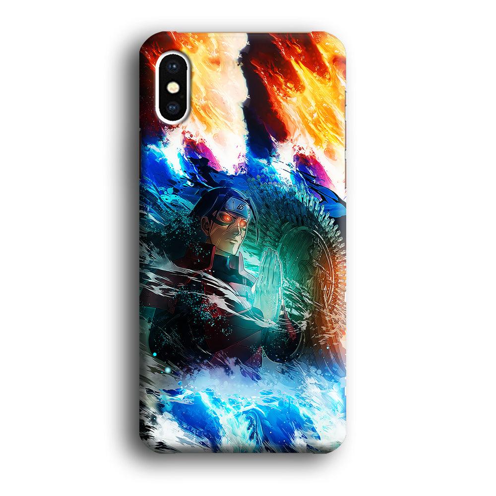 Jutsu Madara Uchiha iPhone X Case-Plastic / Full Wrap (3D Case)-Xtracase