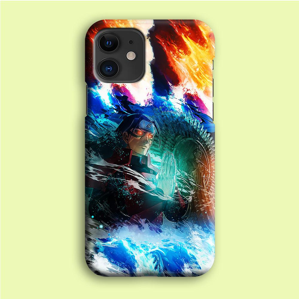 Jutsu Madara Uchiha iPhone 12 Mini Case-Plastic / Full Wrap (3D Case)-Xtracase