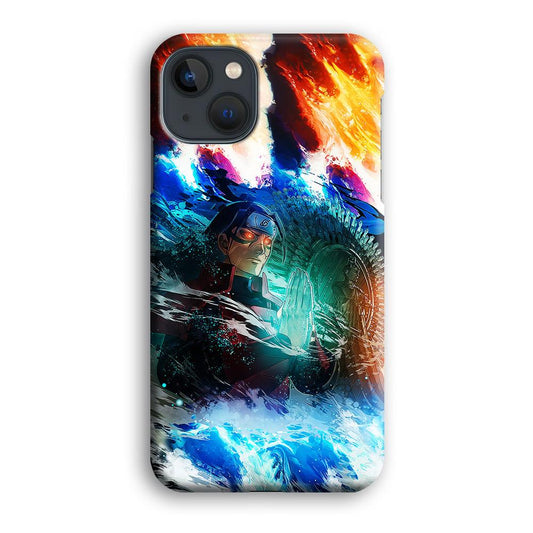 Jutsu Madara Uchiha iPhone 13 Mini Case-Plastic / Full Wrap (3D Case)-Xtracase