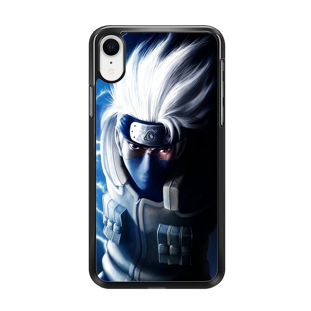 Kakashi Hatake Chidori iPhone XR Case-Rubber / Black (2D Case)-Xtracase