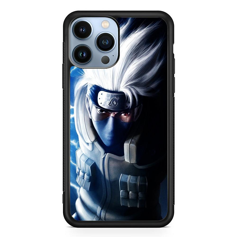 Kakashi Hatake Chidori iPhone 13 Pro Case-Rubber / Black (2D Case)-Xtracase