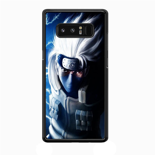 Kakashi Hatake Chidori Samsung Galaxy Note 8 Case-Rubber / White (2D Case)-Xtracase